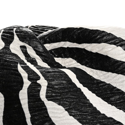 Bottega Veneta Nappa Zebra Print The Pouch Oversized Clutch White Black 8 of 10