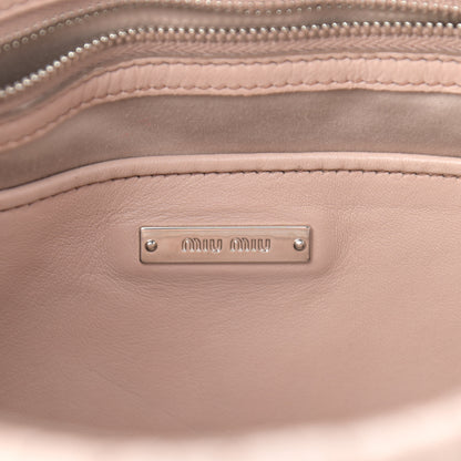 Miu Miu Nappa Matelasse Crystal Top Handle Tote Cammeo 6 of 13