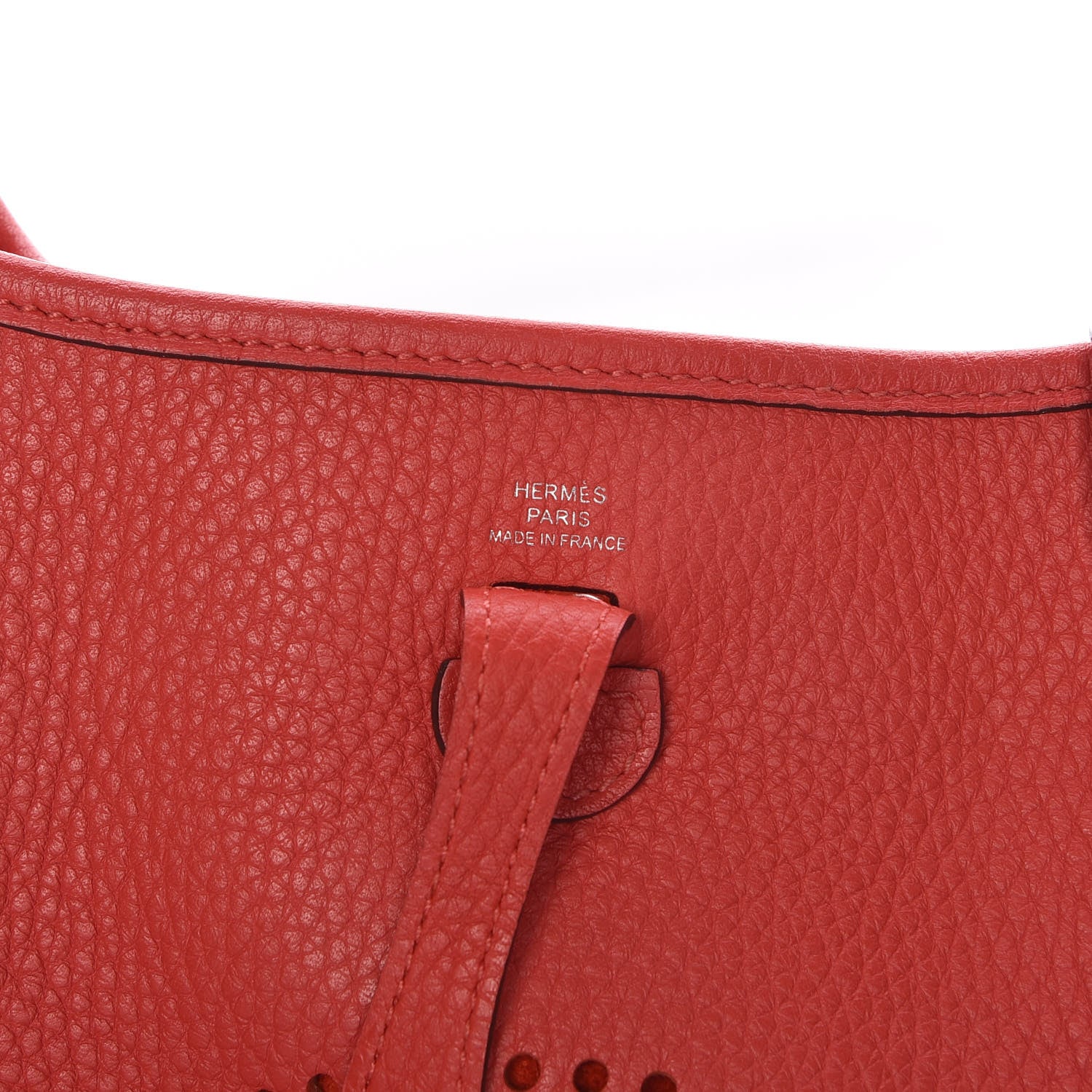 Hermes Taurillon Clemence Amazone Evelyne TPM Rouge Pivoine Rose Sakura 9 of 12