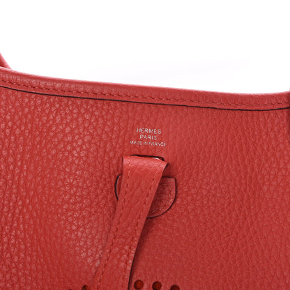 Hermes Taurillon Clemence Amazone Evelyne TPM Rouge Pivoine Rose Sakura 9 of 12