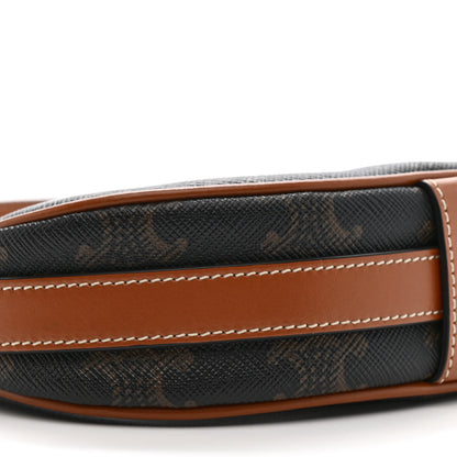 Celine Canvas Calfskin Mini Ava Triomphe Shoulder Bag Tan 10 of 11