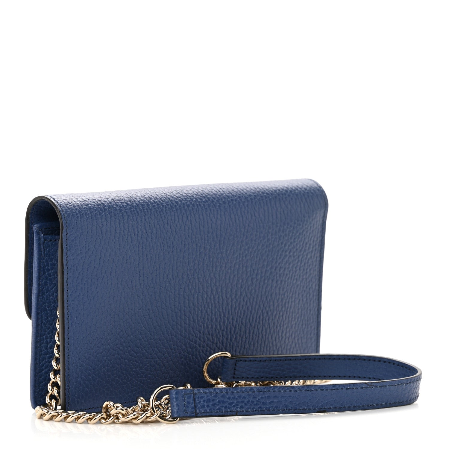 Gucci Dollar Calfskin Interlocking G Chain Wallet Caspian 3 of 15