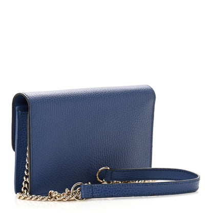Gucci Dollar Calfskin Interlocking G Chain Wallet Caspian 3 of 15