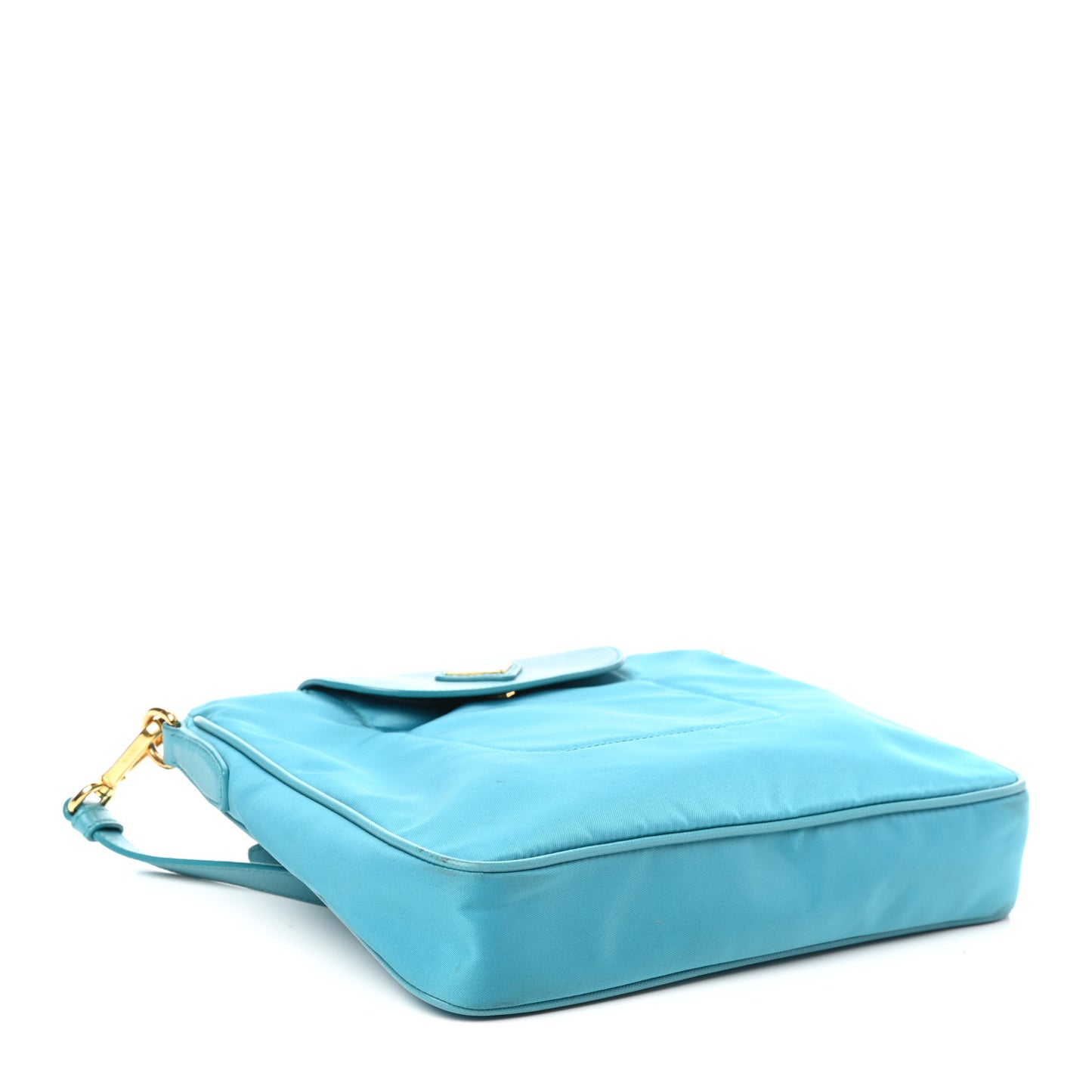 Tessuto Nylon Saffiano Crossbody Bag Turchese