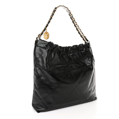 Chanel Shiny Calfskin Quilted Chanel 22 Black 4 of 12
