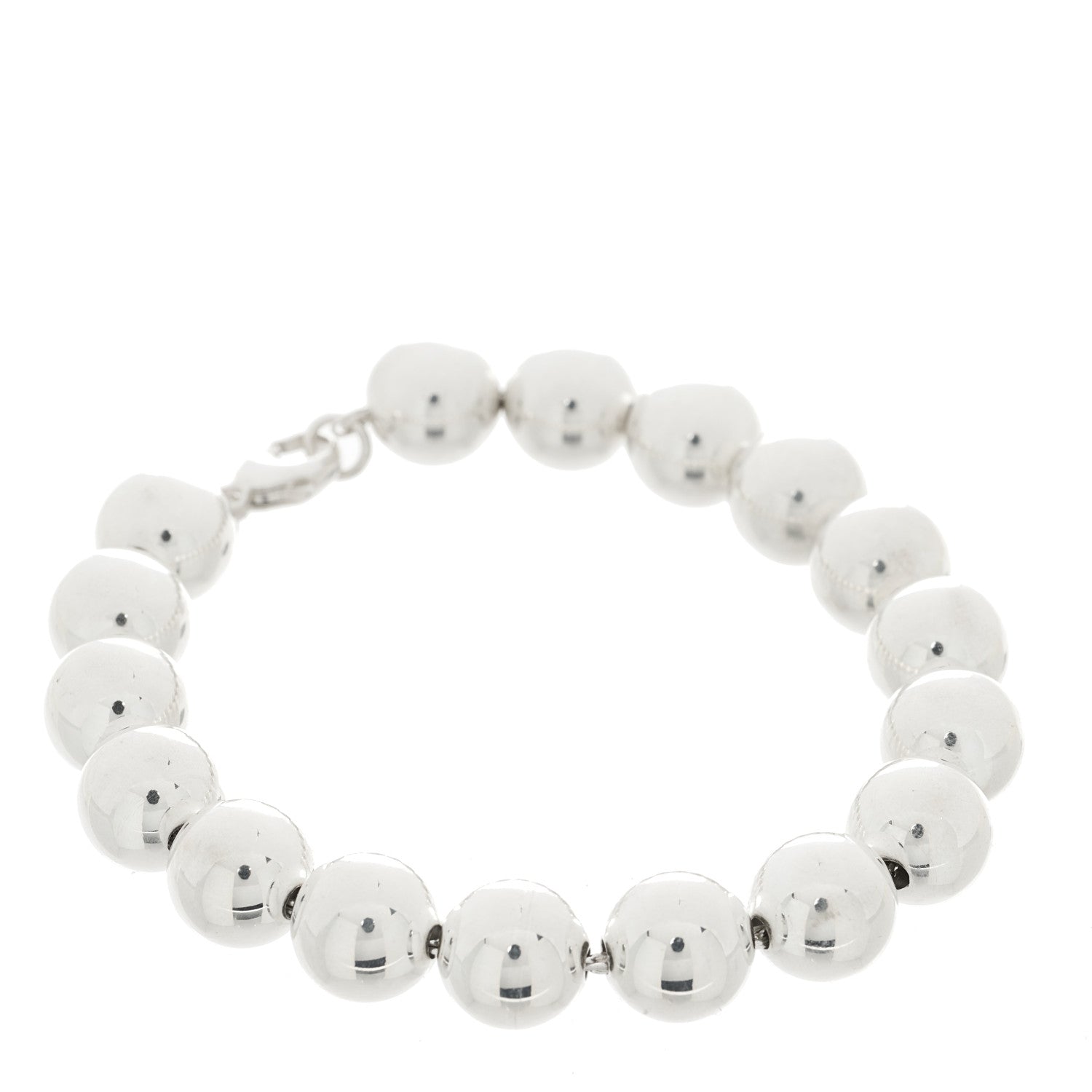 Tiffany Sterling Silver 10mm Hardwear Ball Bracelet 1 of 5