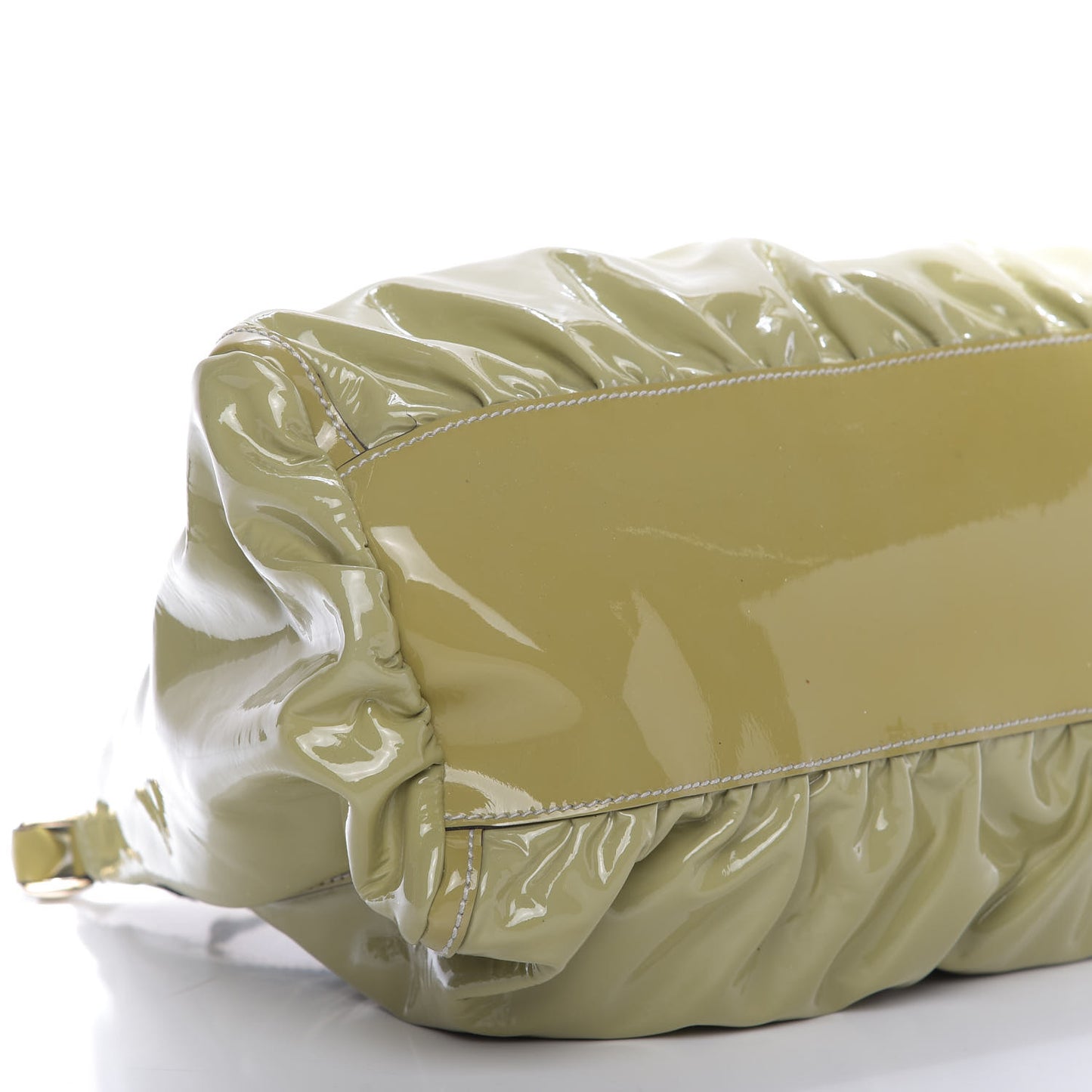 Patent Large D Ring Hobo Green