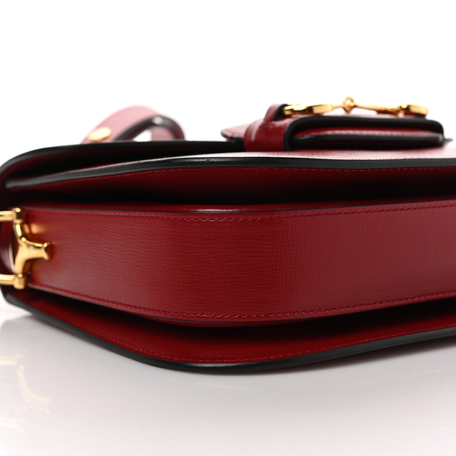 Gucci Azalea Calfskin Horsebit 1955 Shoulder Bag New Cherry Red 9 of 11
