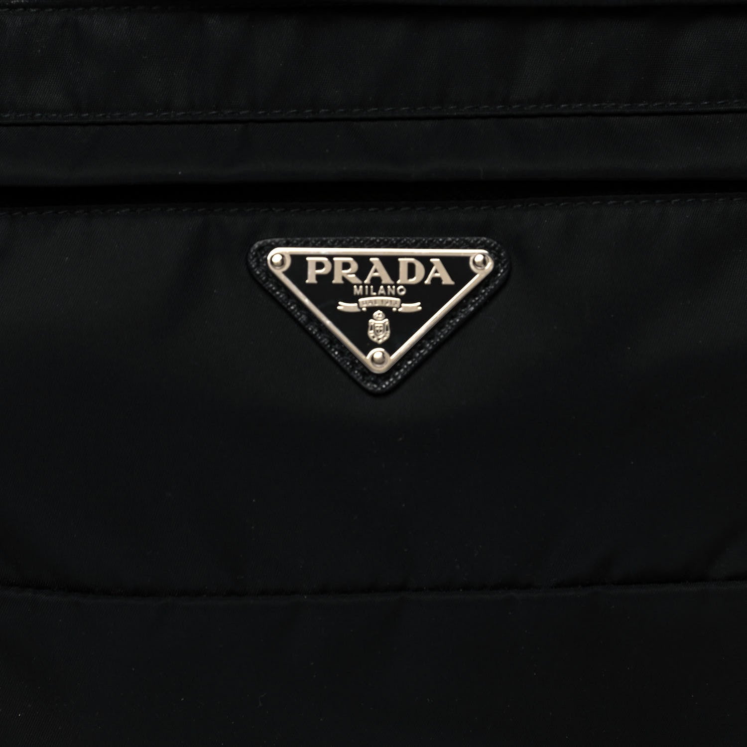 Prada Tessuto Nylon Calfskin Studded Belt Bag Black 5 of 9