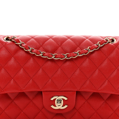 Chanel Caviar Quilted Medium Double Flap Red 5 of 10