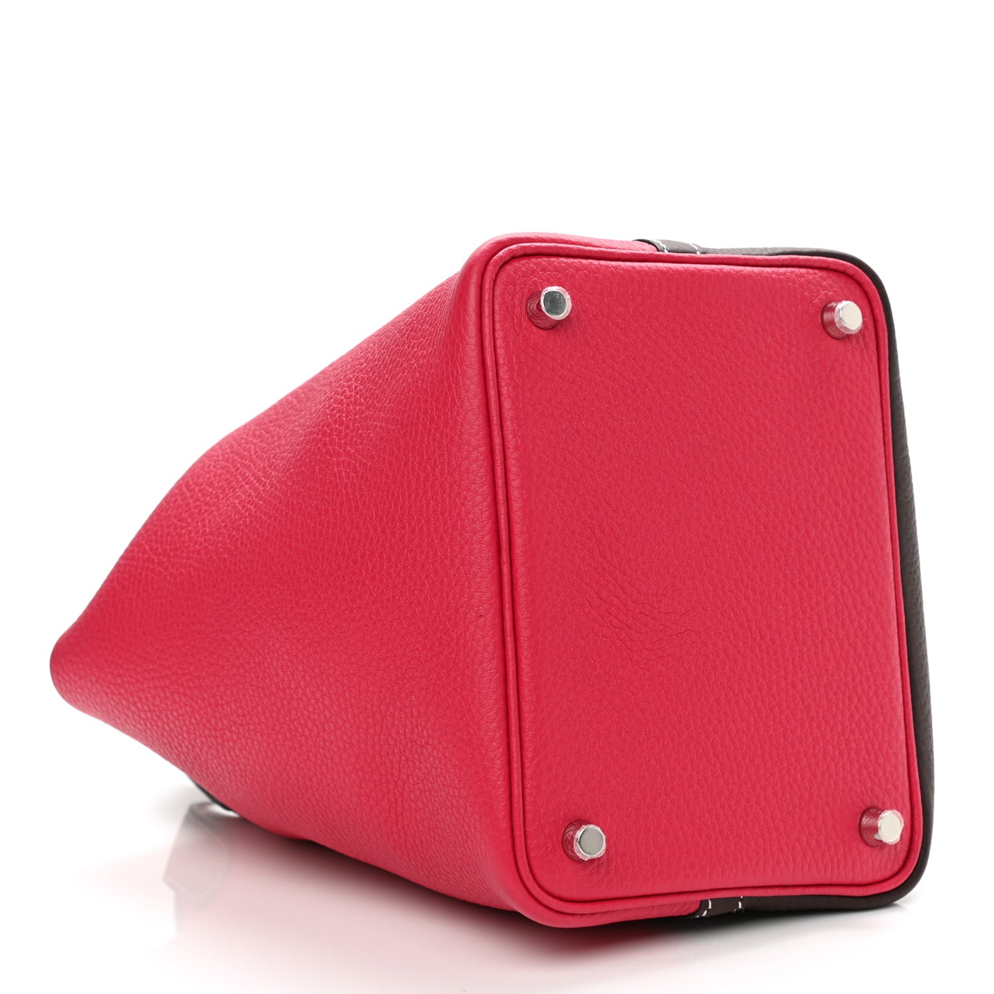Taurillon Clemence Casaque Picotin Lock 18 PM Rouge Sellier Framboise