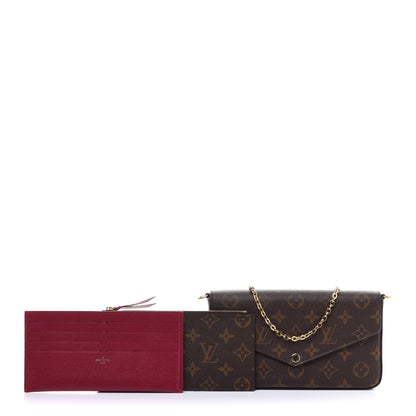 Louis Vuitton Monogram Pochette Felicie Chain Wallet Fuchsia 3 of 11