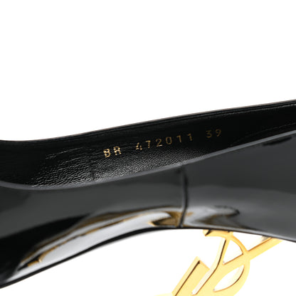 Saint Laurent Patent Opyum 110 Pumps 39 Black Gold 16 of 17