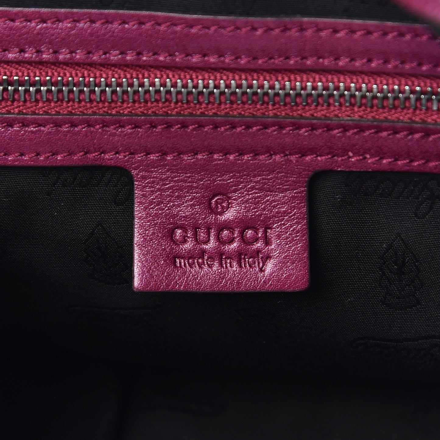 Metallic Calfskin Medium Galaxy Hobo Purple