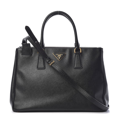 Prada Saffiano Medium Galleria Double Zip Tote Black 1 of 12