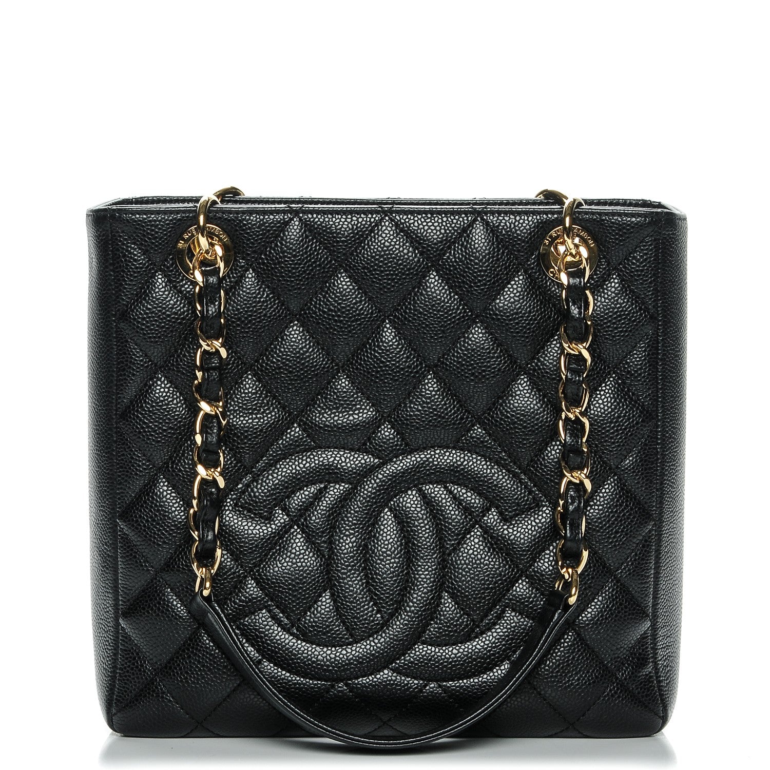 Chanel Caviar Quilted Petit Shopping Tote PST Black 1 of 7