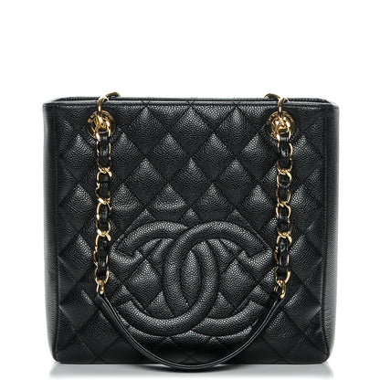 Chanel Caviar Quilted Petit Shopping Tote PST Black 1 of 7