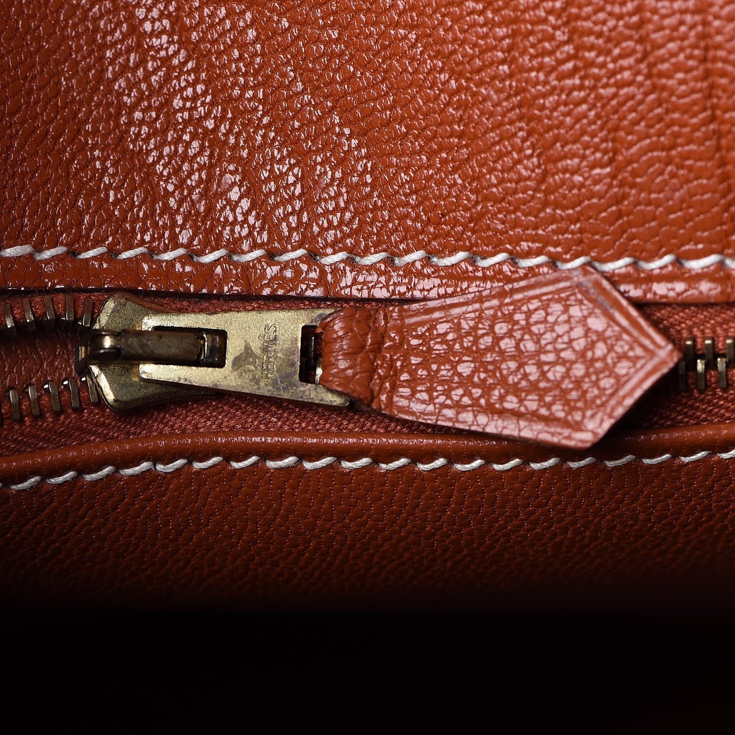 Hermes Chevre De Coromandel Kelly Sellier 32 Brique 26 of 36