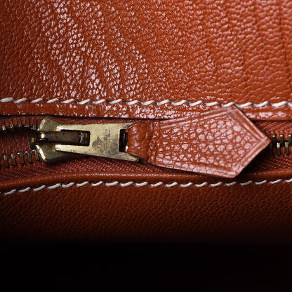 Hermes Chevre De Coromandel Kelly Sellier 32 Brique 26 of 36