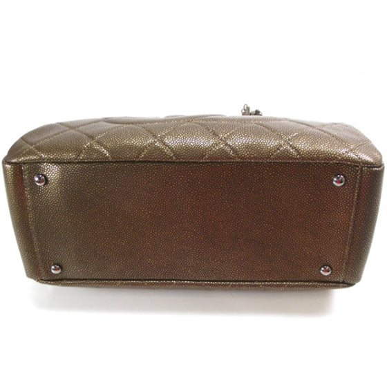 Chanel Caviar Timeless Classic Shopping Tote Bronze 4 of 10