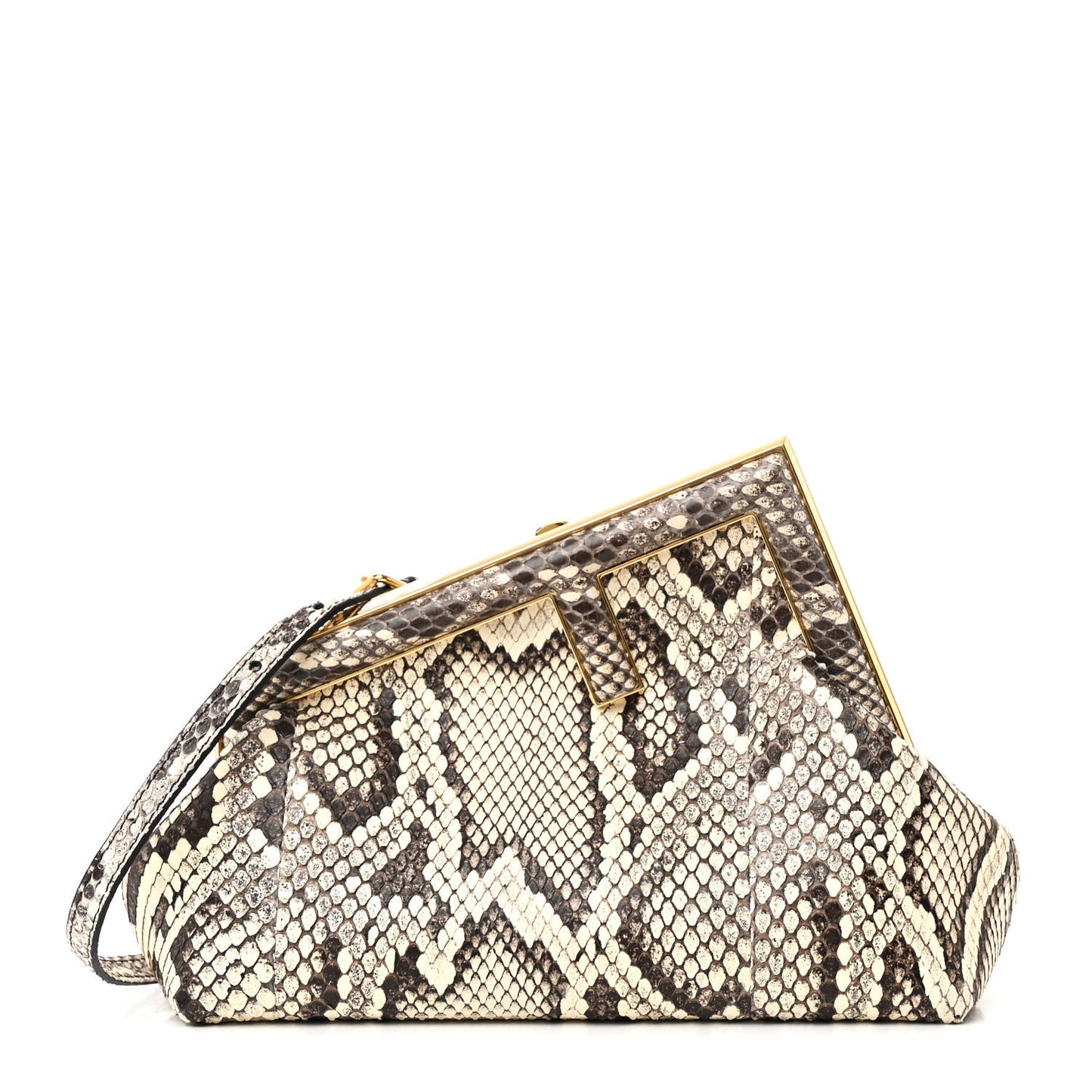 Snakeskin Small Fendi First Daisy Roccia