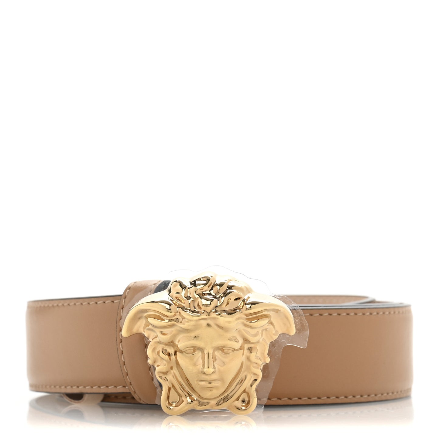 Calfskin 3cm La Medusa Belt 90 36 Tawny Brown