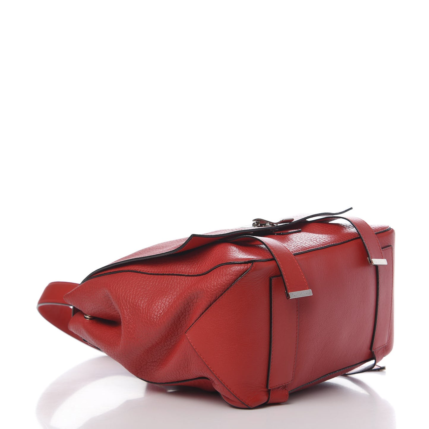 Pebbled Calfskin PS Courier Backpack Red