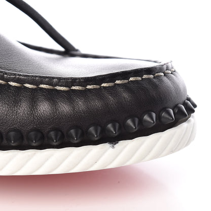 Christian Louboutin Calfskin Mens Steckel Spikes Boat Shoe 39 Black 10 of 11