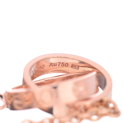 Cartier 18K Pink Gold Interlocking LOVE Necklace 5 of 7