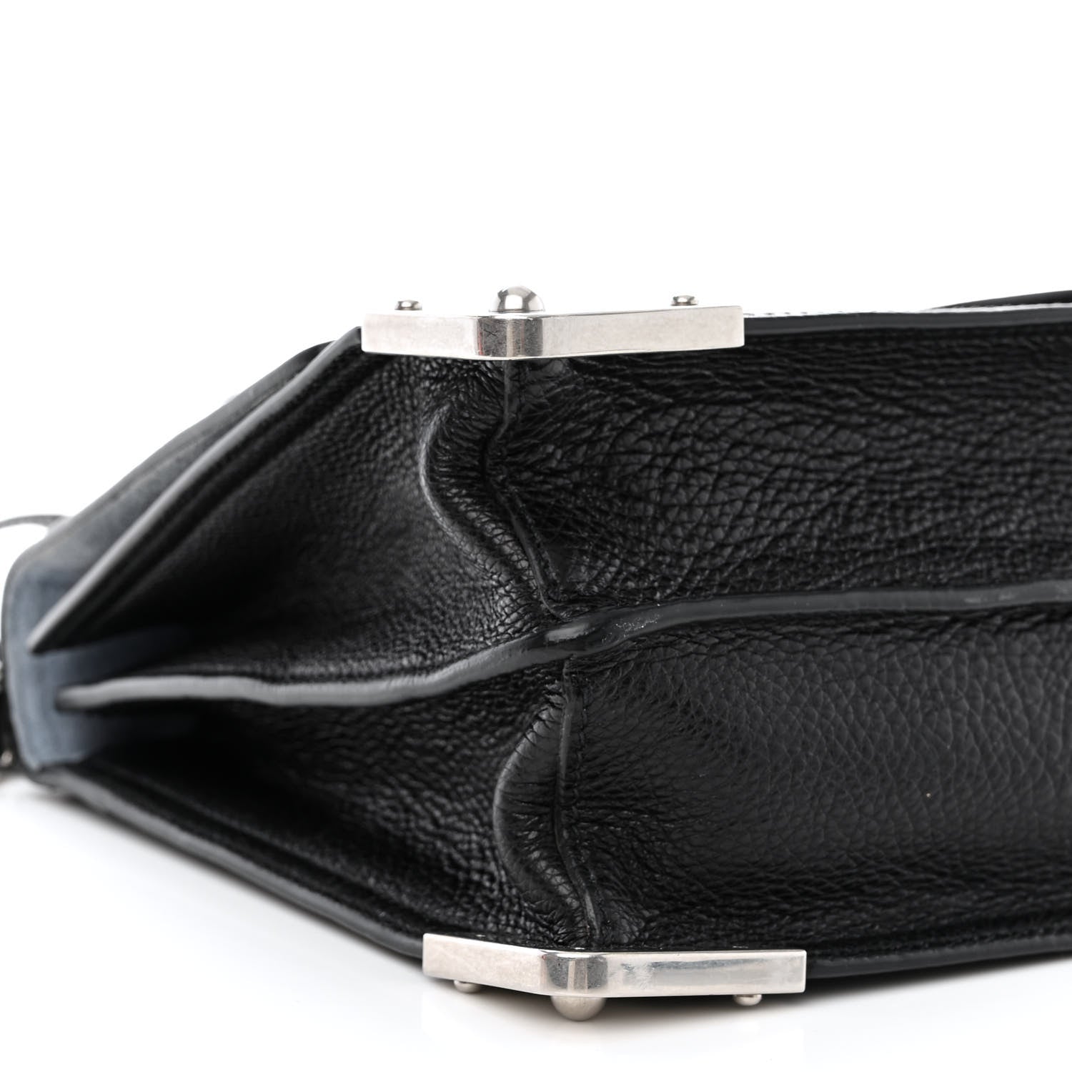 Prada Glace Calfskin Large Soft Cahier Bag Black 10 of 13