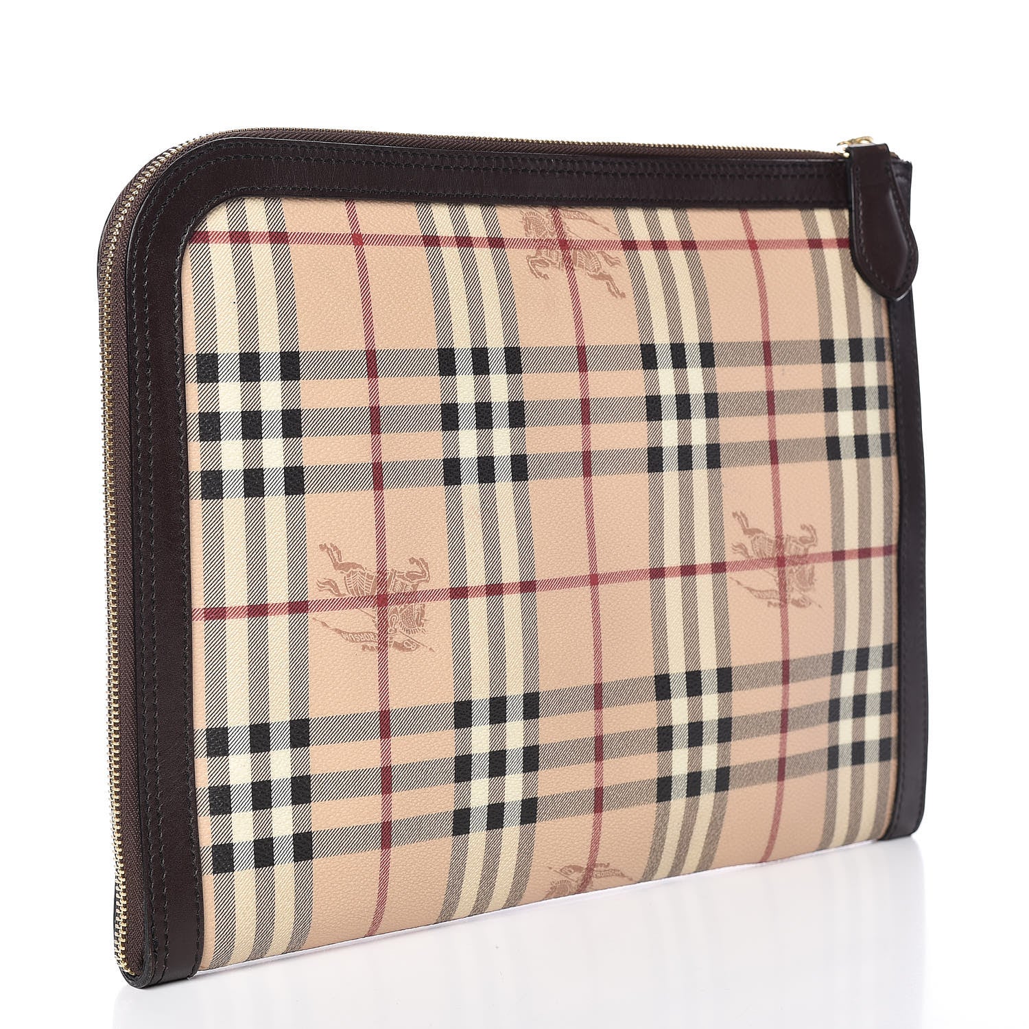 Burberry Haymarket Check Portfolio Case Chocolate 3 of 11
