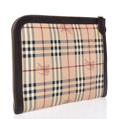 Burberry Haymarket Check Portfolio Case Chocolate 3 of 11