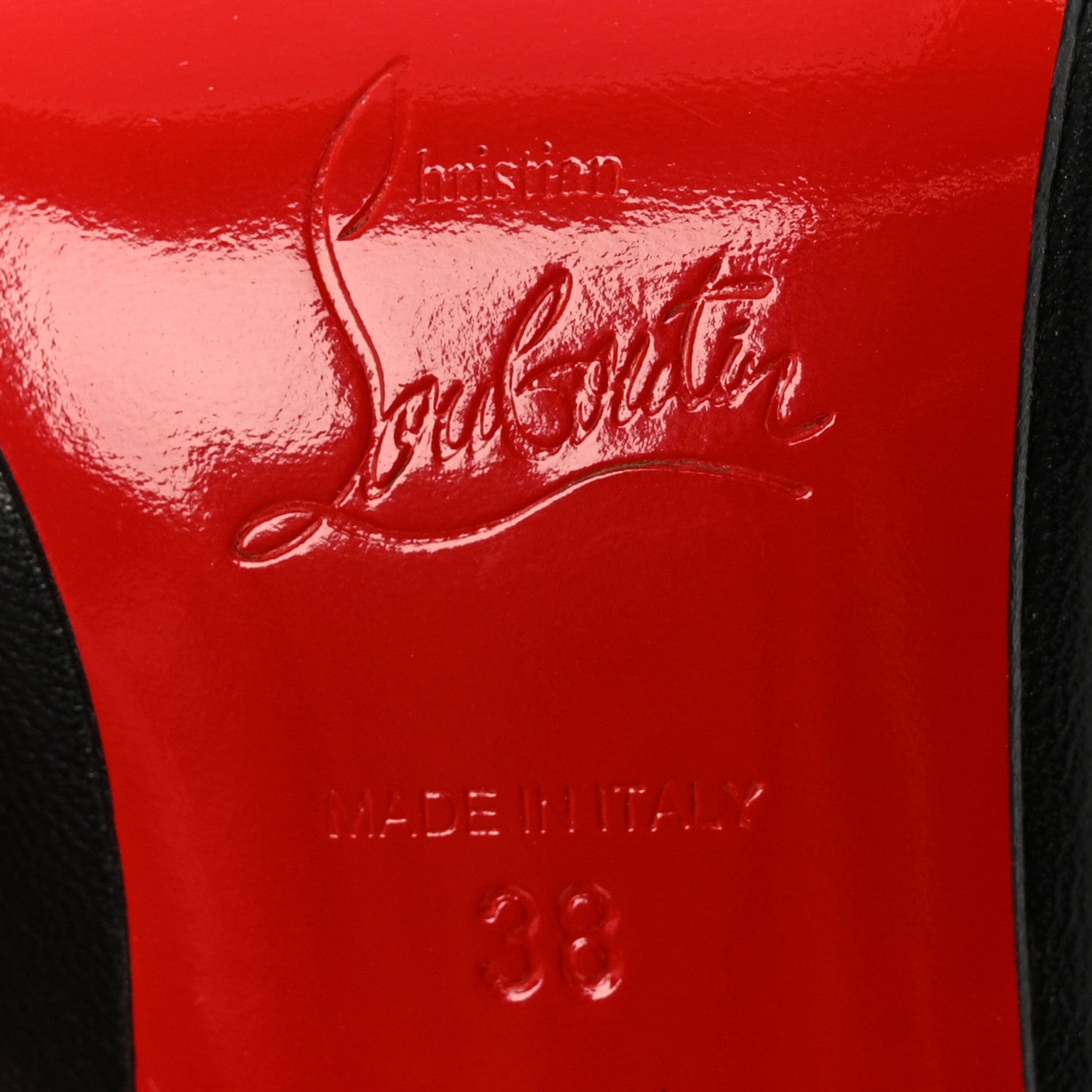 Christian Louboutin Nappa Hippique 100 Slingback Heels 38 Black 8 of 9