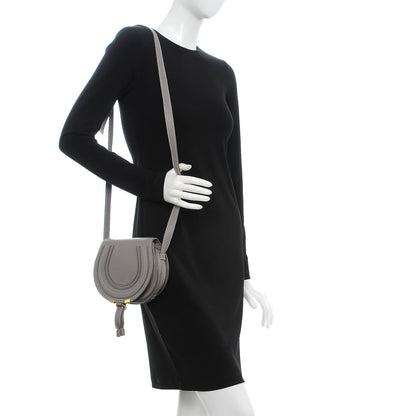 Chloe Calfskin Mini Marcie Round Crossbody Bag Cashmere Grey 2 of 7