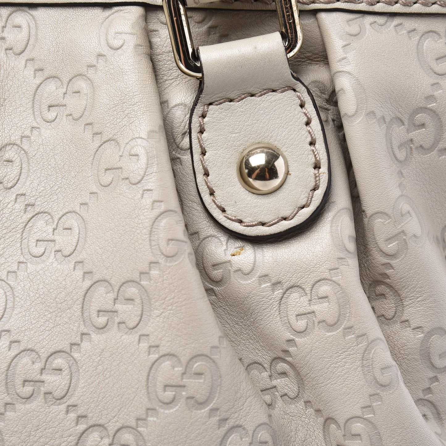 Guccissima Medium Sukey Top Handle Tote Off White