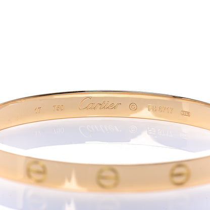 Cartier 18K Yellow Gold LOVE Bracelet 17 4 of 6