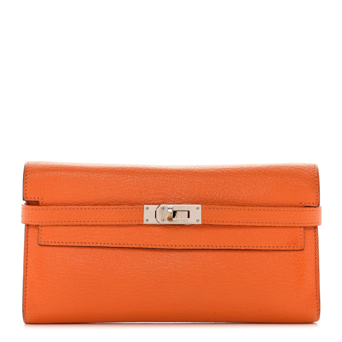 Chevre Mysore Kelly Longue Wallet Orange