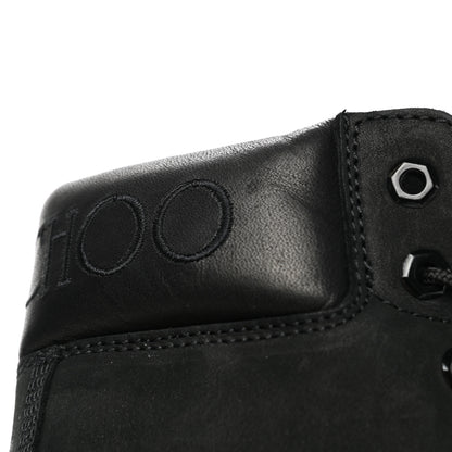 Jimmy Choo X TIMBERLAND Nubuck Glitter Womens Ankle Boots 39.5 Black Gunmetal 13 of 15