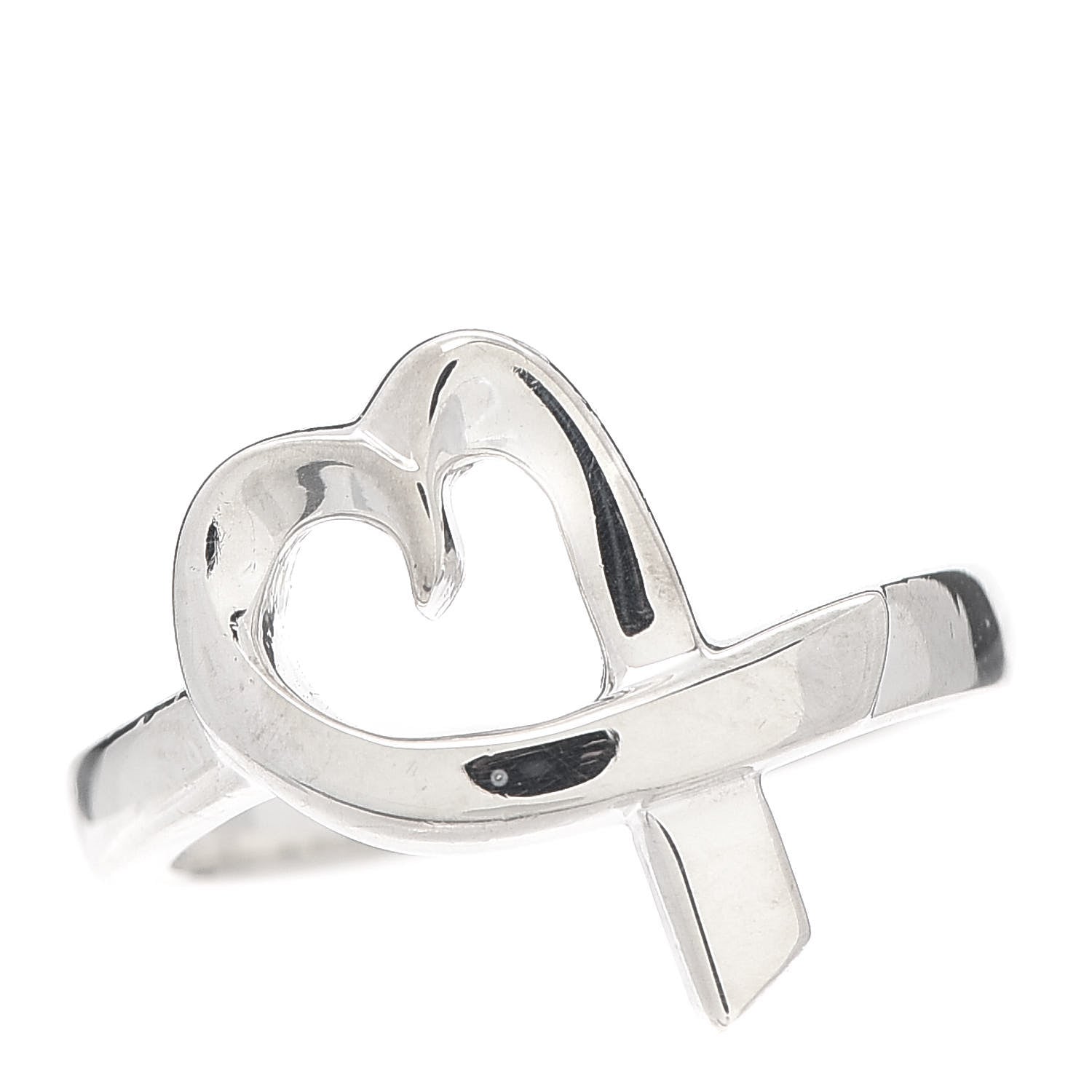 Tiffany Sterling Silver Paloma Picasso Loving Heart Ring 50 5.5 1 of 5