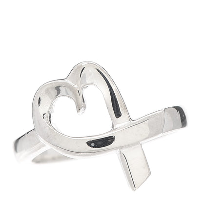 Tiffany Sterling Silver Paloma Picasso Loving Heart Ring 50 5.5 1 of 5
