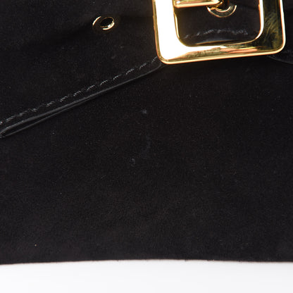 Burberry Suede Bow Buckle Crossbody Bag Black 7 of 9