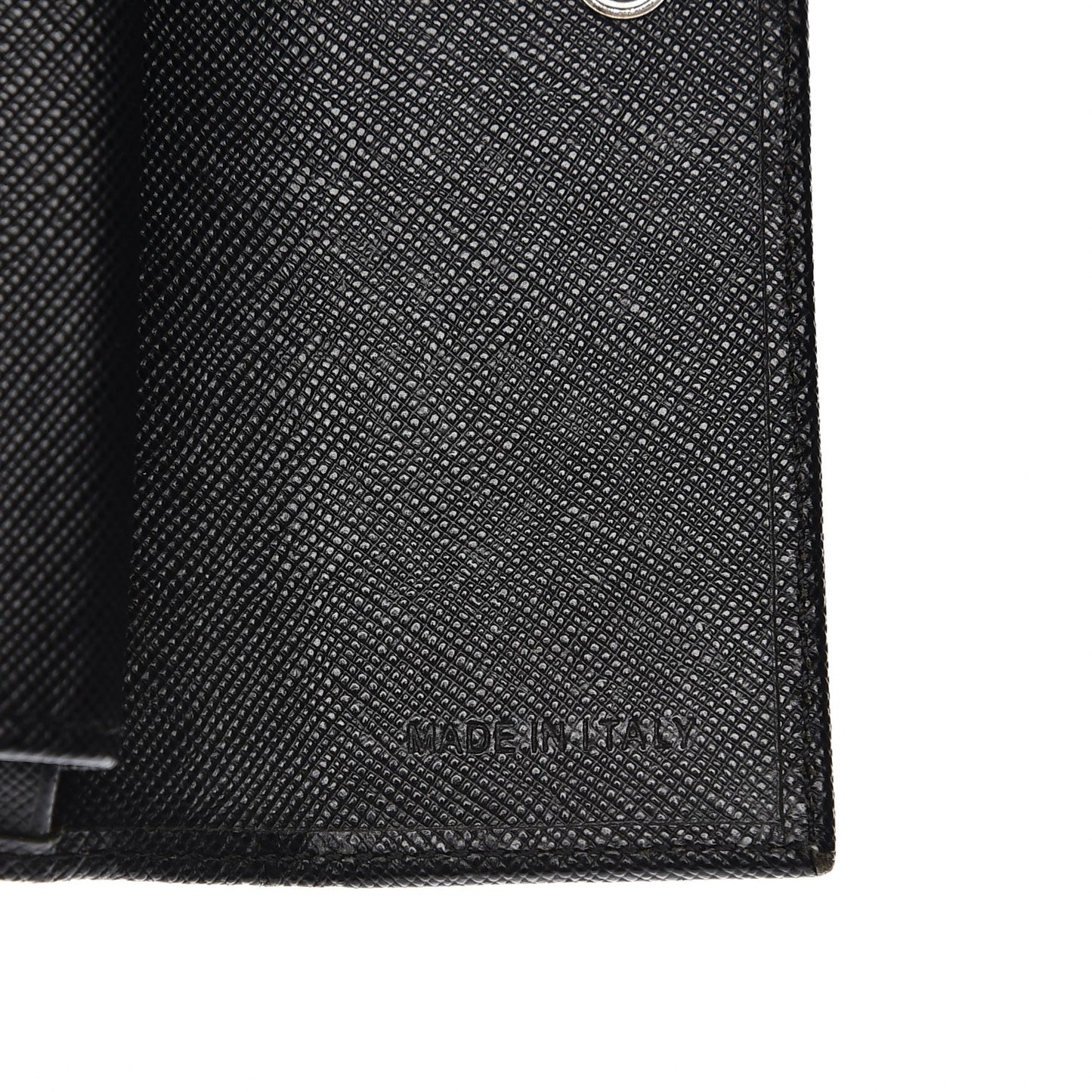 Saffiano Triangle Flap Wallet Nero Black