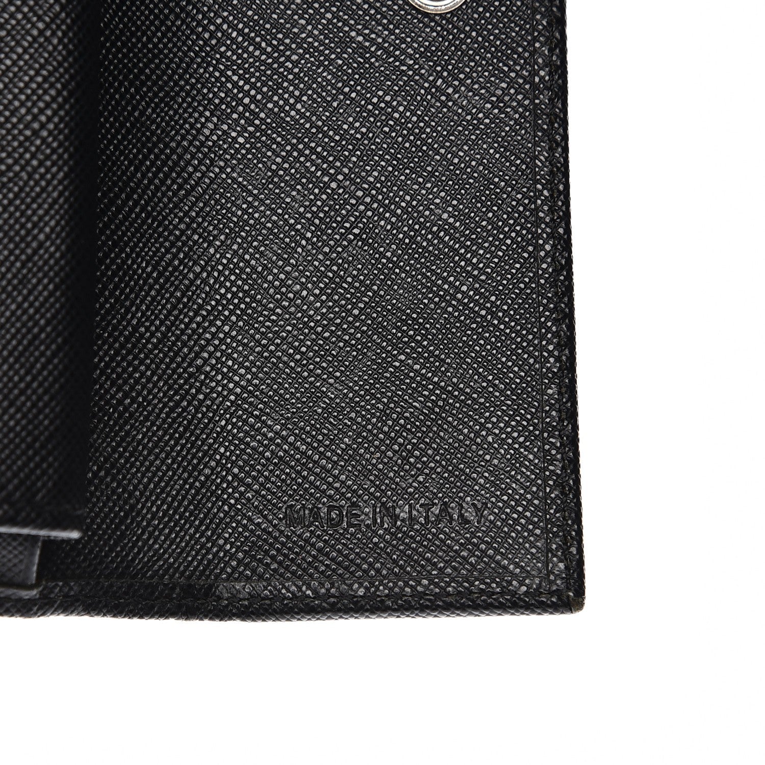 Prada Saffiano Triangle Flap Wallet Nero Black 7 of 9