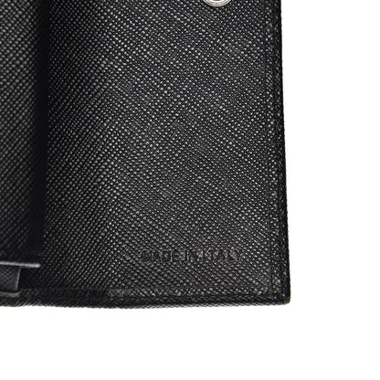 Prada Saffiano Triangle Flap Wallet Nero Black 7 of 9