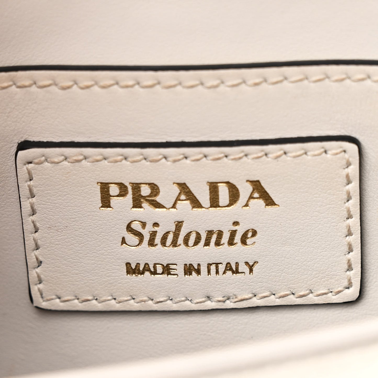Saffiano Lux Sidonie Small Chain Crossbody Bag White