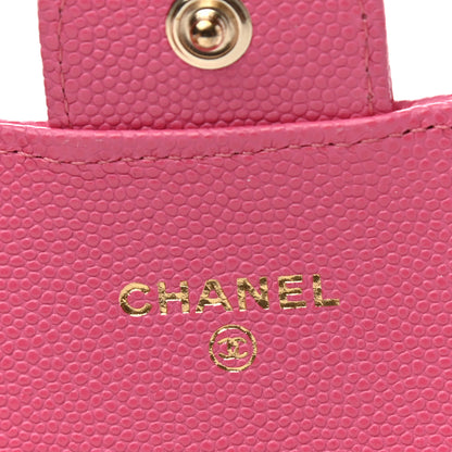 Chanel Caviar Quilted Flap Card Holder Wallet Pink 6 of 9