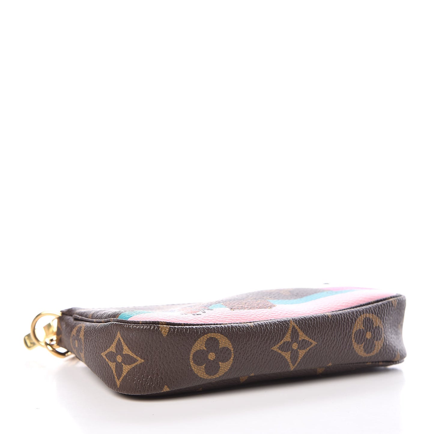Monogram 2016 Christmas Animation Mini Pochette Accessories Rose Ballerine