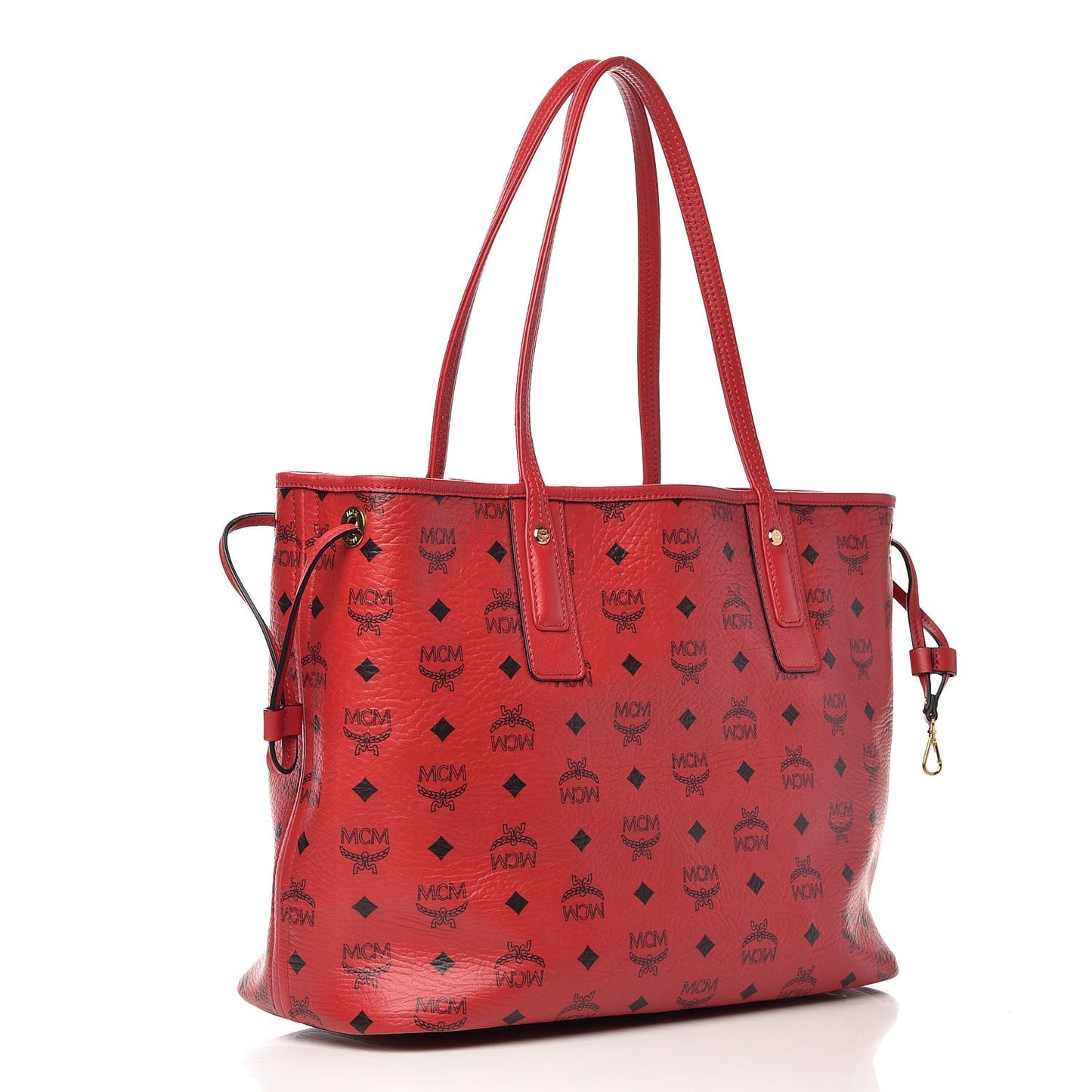 Visetos Medium Liz Reversible Shopper Tote Ruby Red