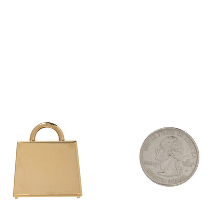 Hermes Lacquered Permabrass Kelly Curiosite Charm White 2 of 4