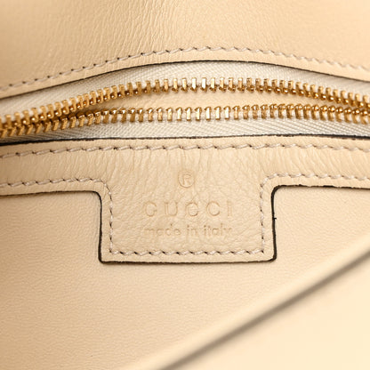 Gucci Roxy Calfskin Blondie Chain Shoulder Flap Bag Mystic White 6 of 13